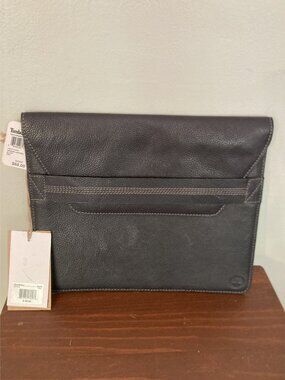Timberland Genuine Leather Black Tablet Sleeve With Magnetic Closure & Lined Int